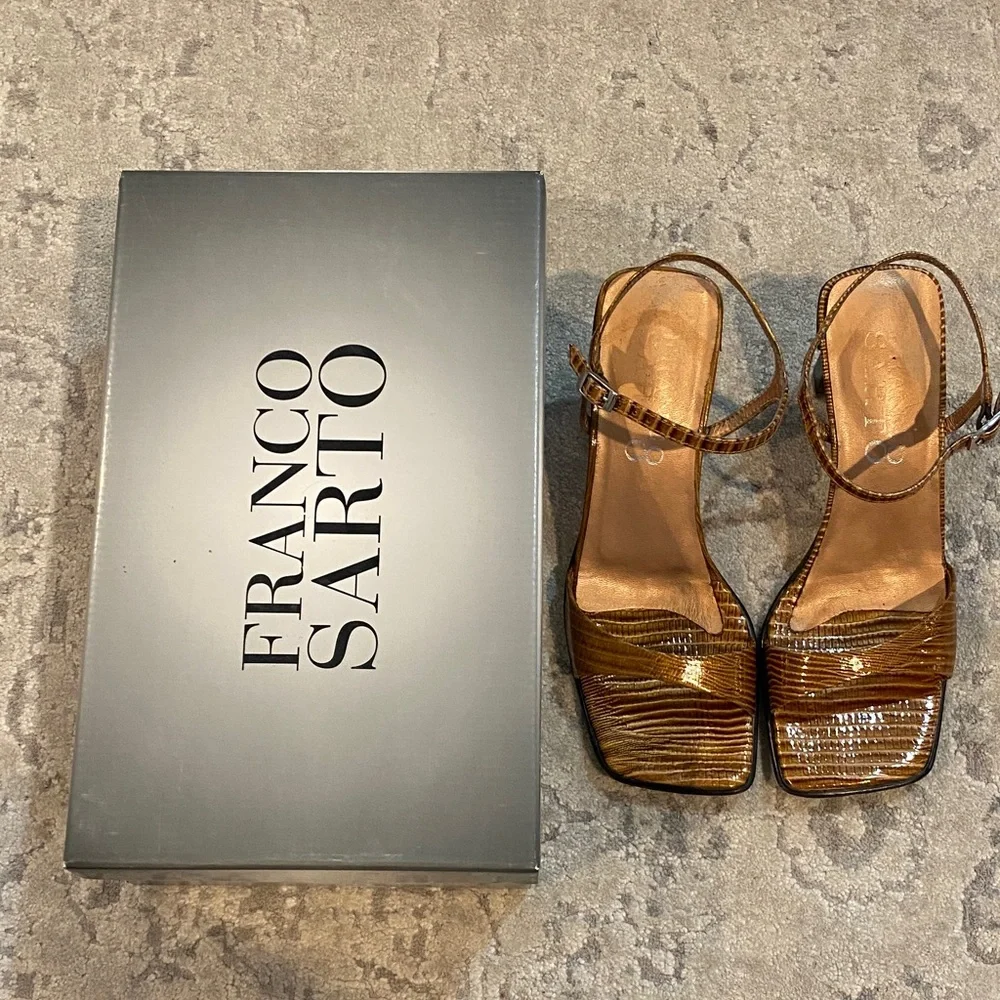 Franco Sarto Brown Strappy Sandals